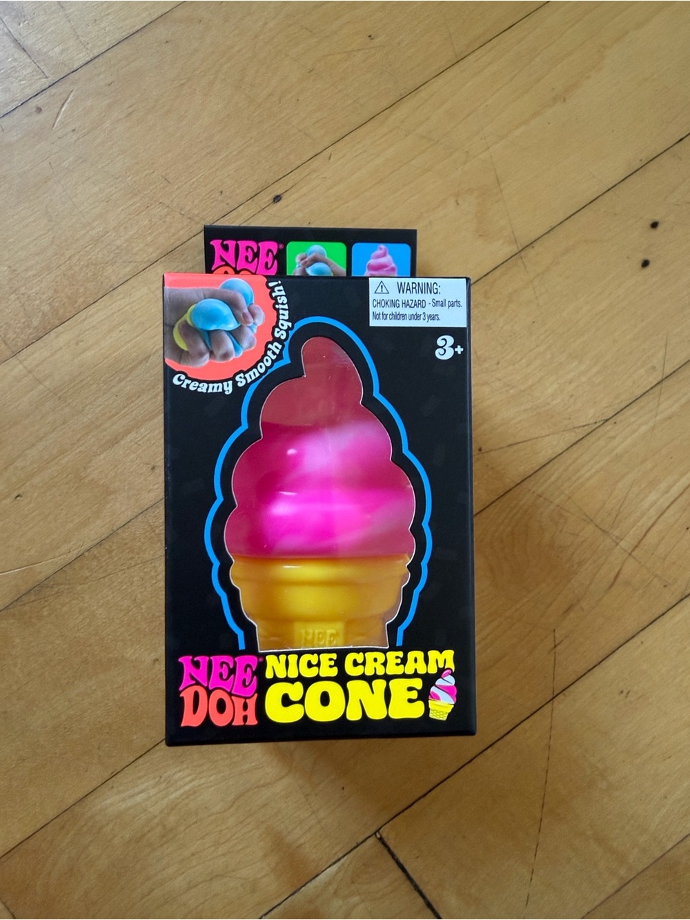 NIB Needoh Pink Nice Cream Cone Squishy Toy